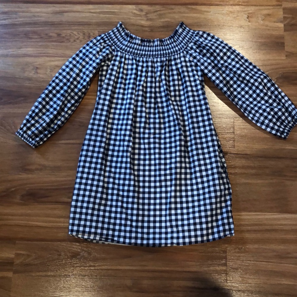 off the shoulder plaid dress size XS